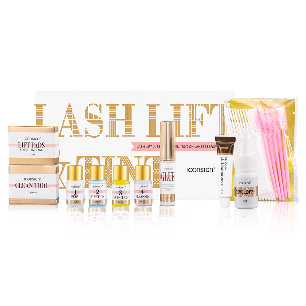 Kit de lifting y tinte para pestañas y cejas ICONSIGN