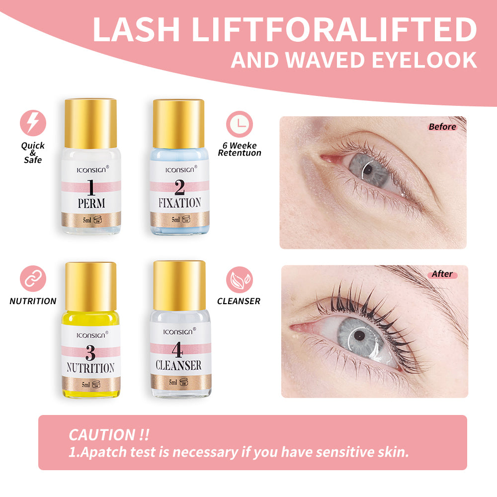 Kit de lifting y tinte para pestañas y cejas ICONSIGN