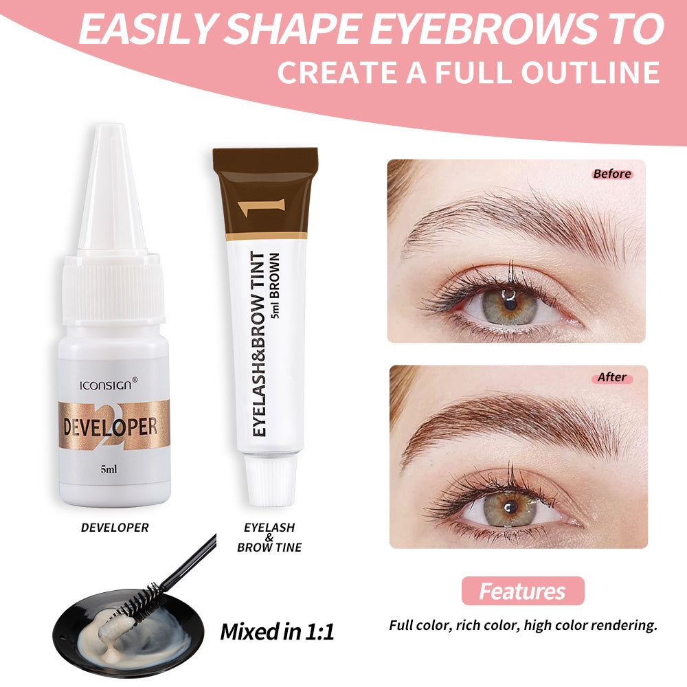 Kit de lifting y tinte para pestañas y cejas ICONSIGN