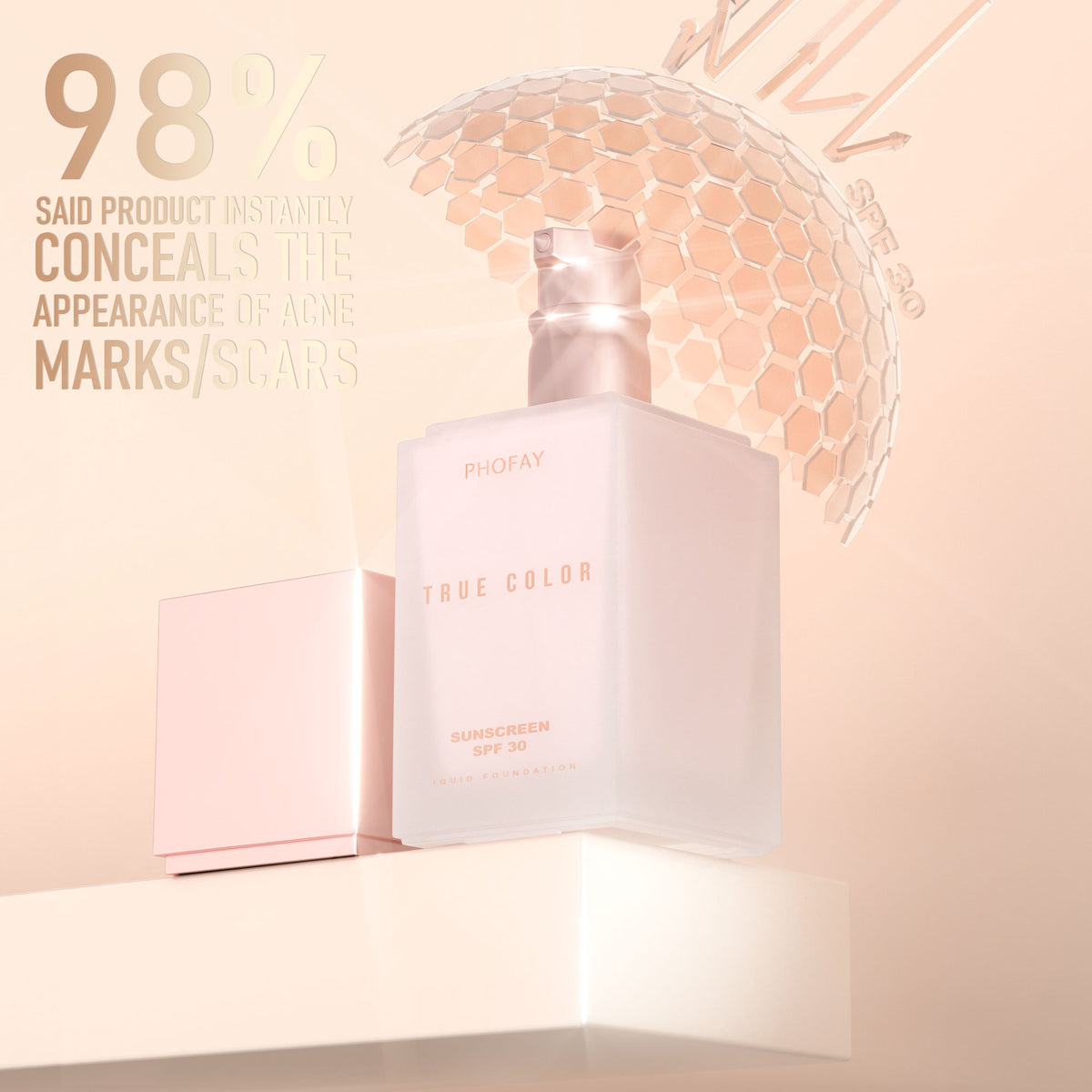 Base de maquillaje mate con SPF 30 PHOFAY